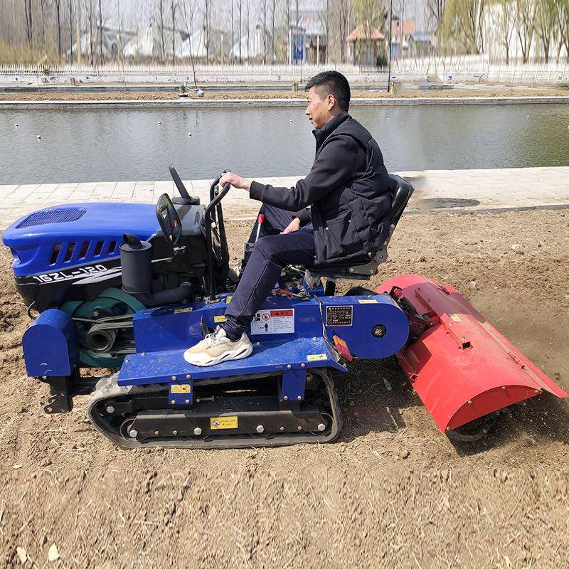 履带式旋耕机3XRL马力水旱5两直用厂家销乘坐式履微带耕机