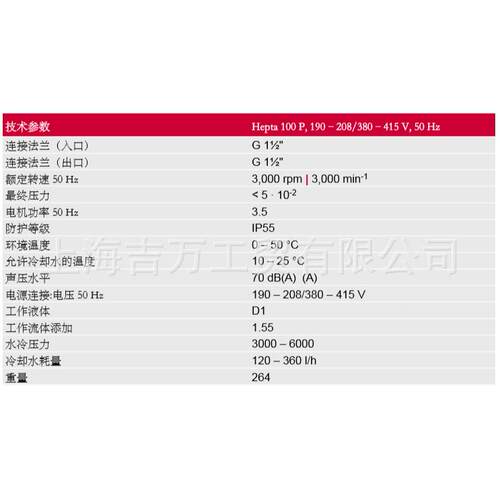 海上吉万Pfeiffer普发HRQVepa100P干式螺t杆泵