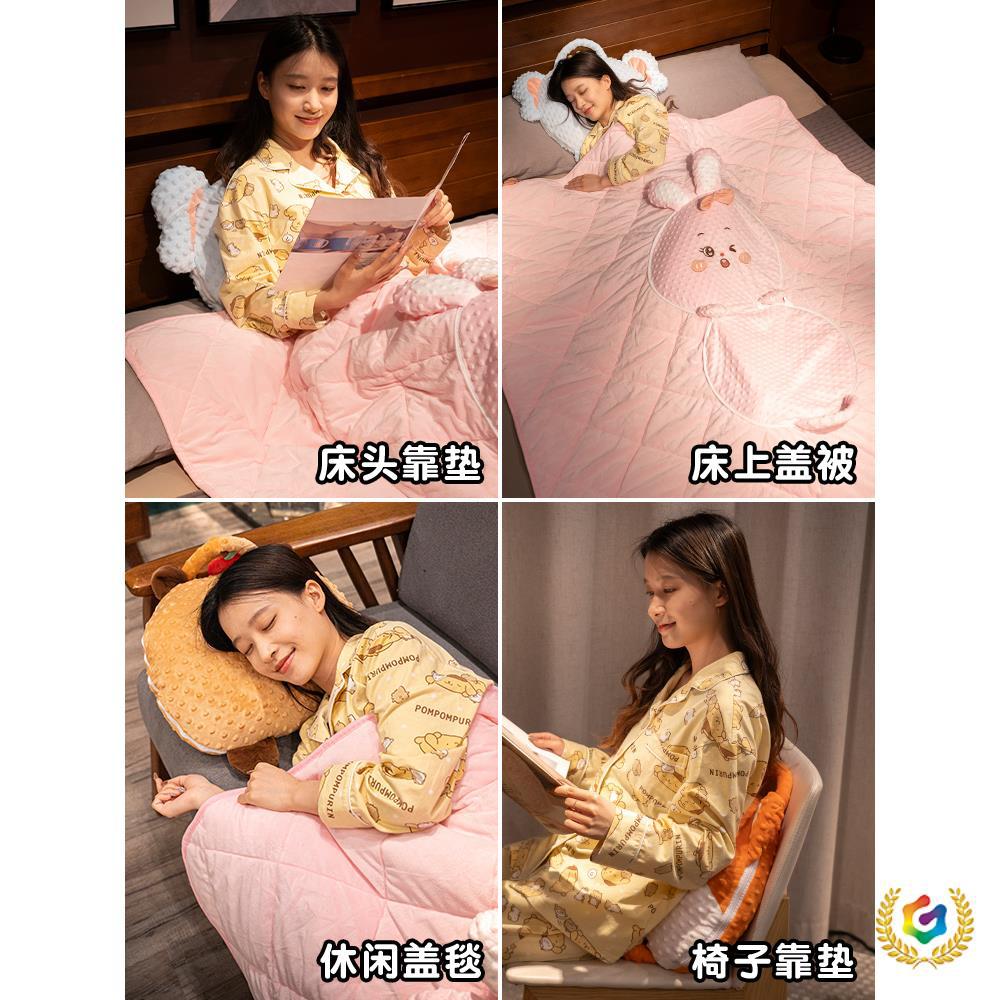 ?抱枕被子两用二合一午休办公室午睡空调被带毯子汽车折叠车用枕