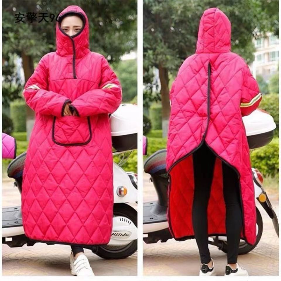 冬天防冻骑车衣保暖加厚防寒防水男女通用挡风衣连帽电动车防昌震
