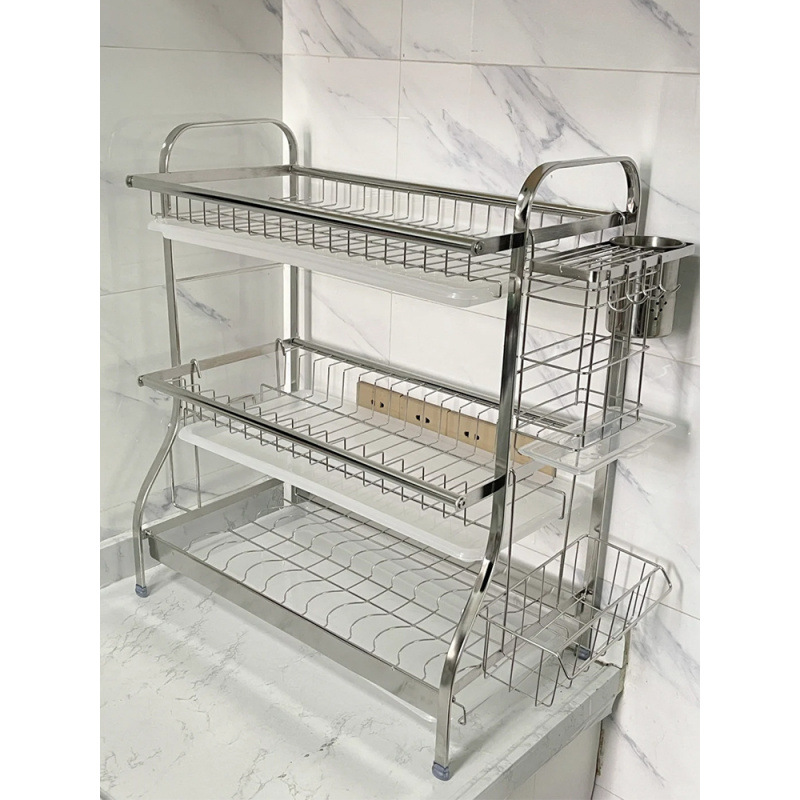 不锈钢厨房放碗架台面碗盘收纳碗碟沥水碗筷收纳盒置物架