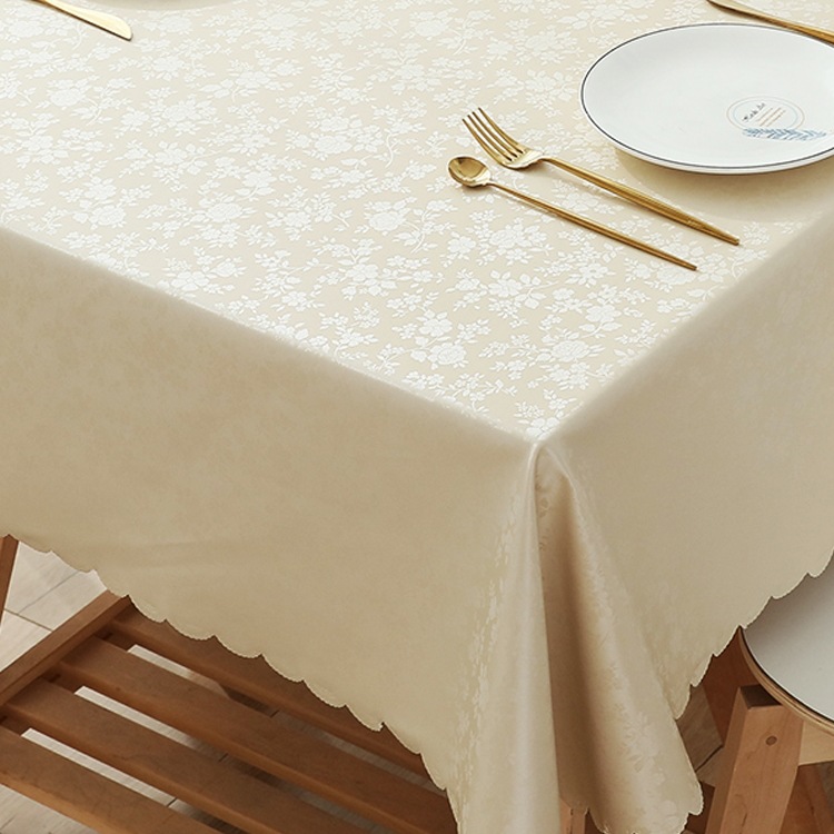 桌布欧式防水防油防烫免洗酒店饭店餐厅家用长方形餐桌布台布