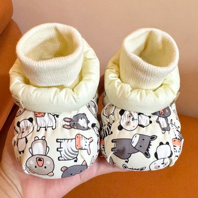 婴儿棉鞋秋冬季加厚加绒保暖0-3--12月软底学步男女宝宝鞋1岁不掉