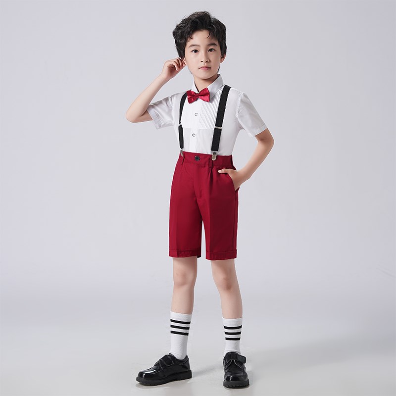 速发儿童合唱服演出服中小学生大合唱团朗诵表演服男童小主持人服