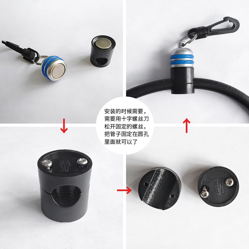 速发强磁快卸挂扣磁力吸扣潜水备用呼吸调节器REG二级头固定器