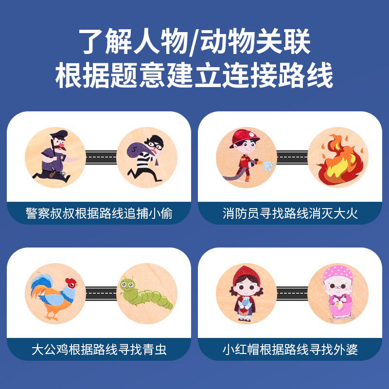 速发路线迷宫逻辑思维幼儿园益智区材料小班中班区域活动投放玩具