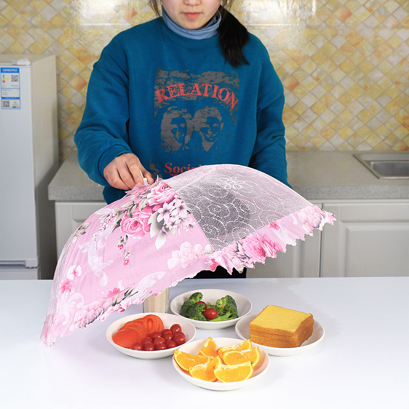 速发饭菜罩子桌盖菜罩可折叠餐桌罩剩菜食物罩菜盖子饭罩家用遮菜