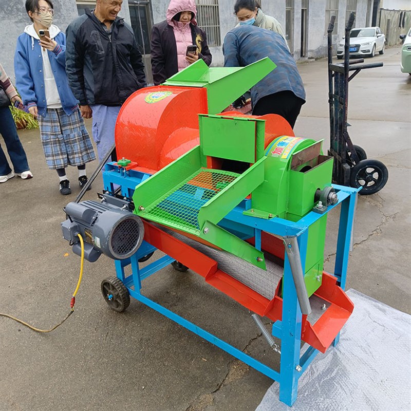 速发小型脱粒机 半自动打粒机家用脱谷机 操作简单脱粒干净 经济