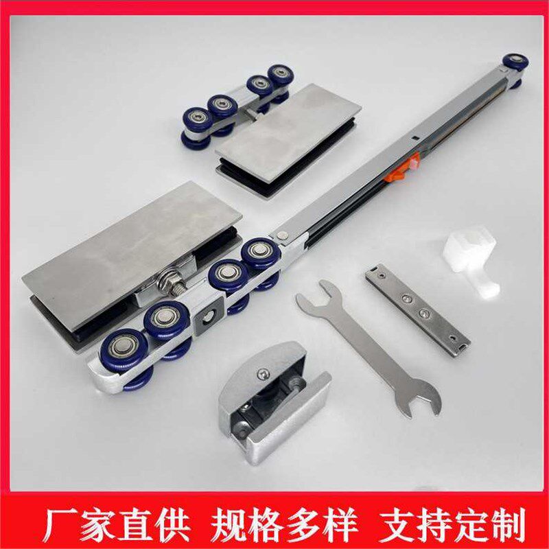 速发单向移门缓冲吊轮无框玻璃门吊轮推拉门滑轮玻璃夹房阻尼吊轮