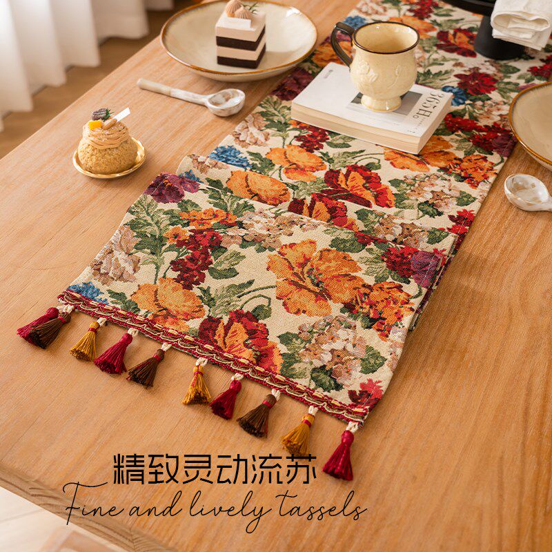 速发美式乡村碎花桌旗田园风电视柜鞋柜布餐桌布茶几布小清新