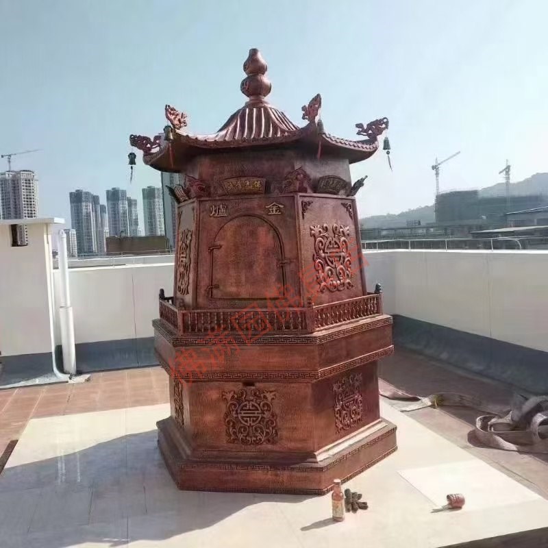 速发铸铁香火炉宗祠化钱炉祠堂聚宝炉户外烧纸炉烧金炉烧元宝炉