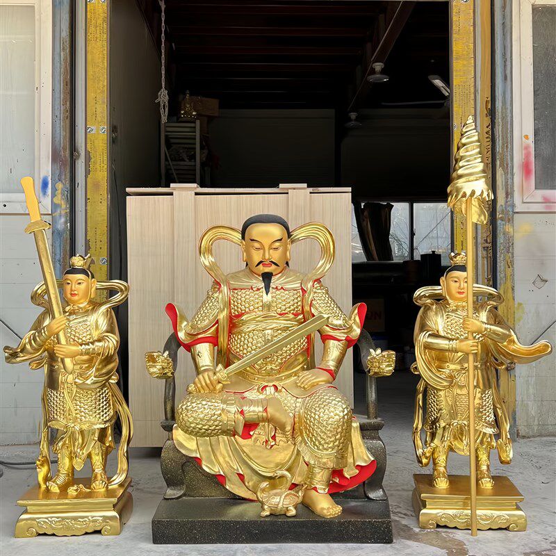 速发木雕大型佛像神像彩绘贴金修复来图来料加工公司礼品案头摆件