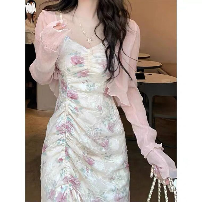 速发夏天防晒衣开衫薄款小披肩夏季配吊带裙子外搭罩衫薄纱上衣