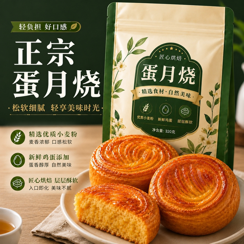 蛋月烧老式手工五仁中秋月饼