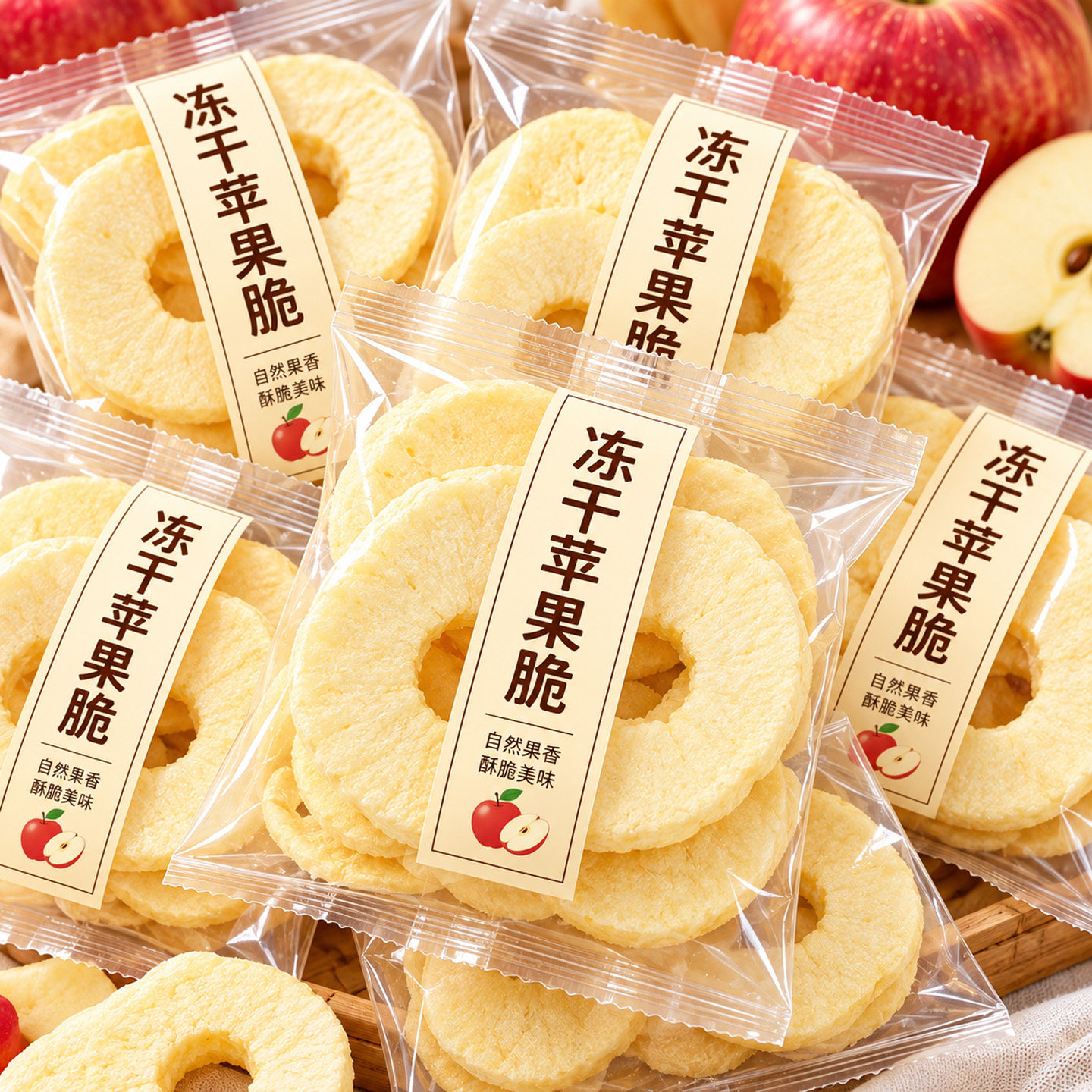 冻干苹果脆原切官方旗舰店苹果干零食特级酥脆香甜健水果干泡水