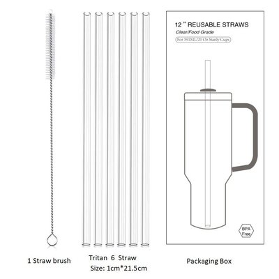 适用斯坦利STANLEY Tritan 保温杯吸管 BPA FREE 水杯吸管6-1