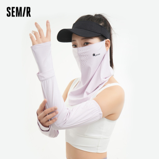 森马防晒面罩女夏季 防紫外线护眼角护颈围脖男透气面巾遮阳披肩M