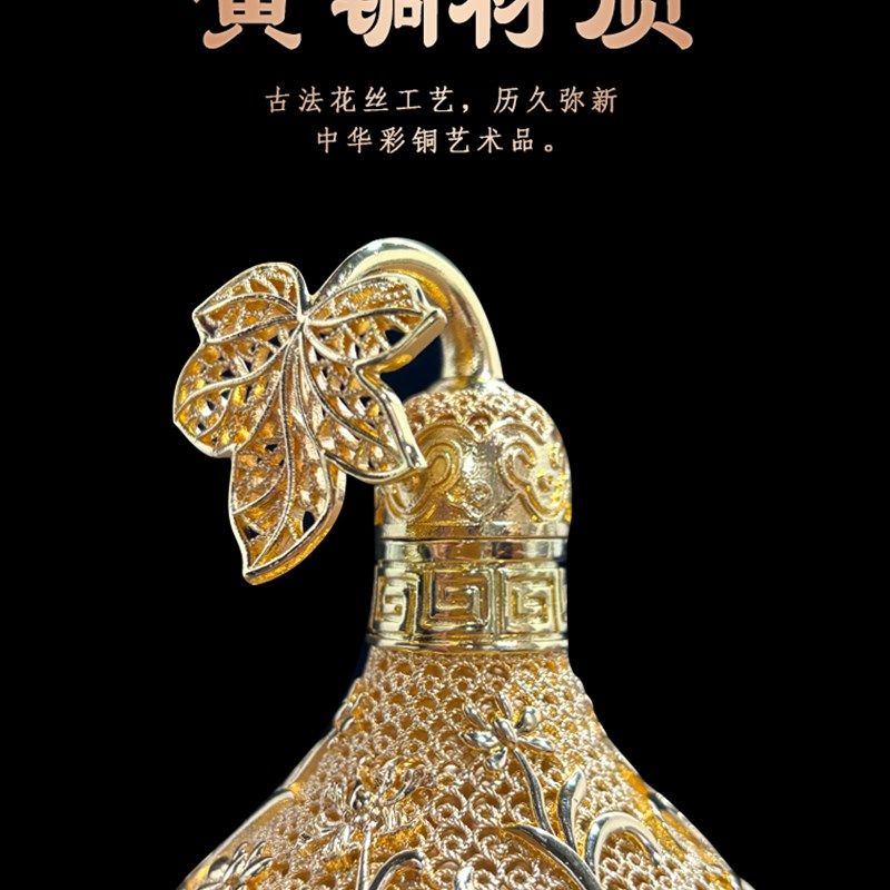 丝线吉祥铜葫芦装饰品客厅入口电视柜办公室古架X装饰乔迁礼物,家居饰品,装饰摆件,淘宝优惠券,粉丝福利购,淘宝优惠卷