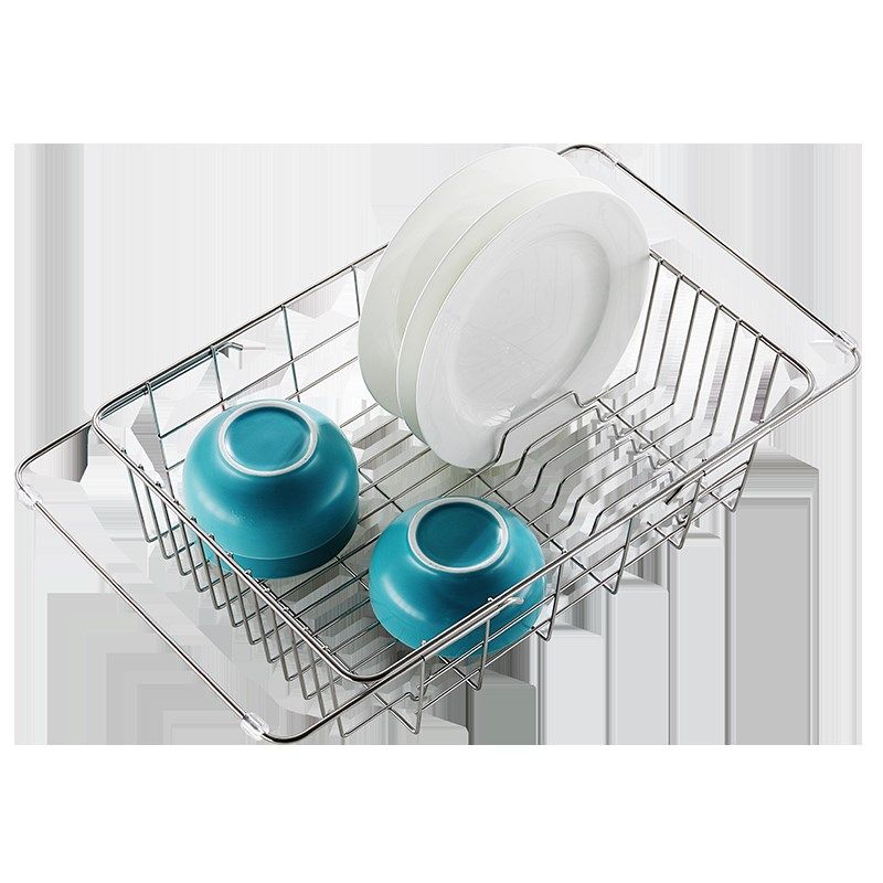 伸缩沥水篮洗菜盆厨房洗碗池水槽置物架不锈钢碗R碟架晾碗滤水水,家装主材,沥水篮,淘宝优惠券,粉丝福利购,淘宝优惠卷