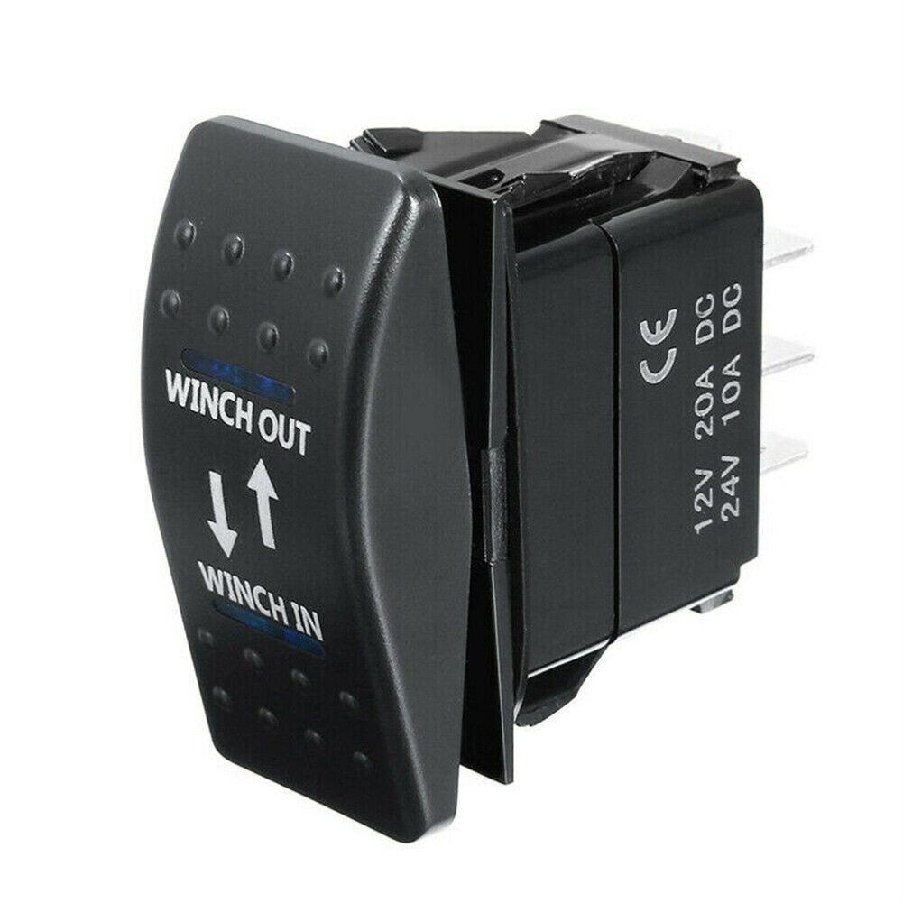 7 LED 蓝色摇杆拨动绞盘输入/输出3挡摇杆开关 12V-24V