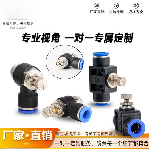 气动接头调速节流阀SC8024M5单向