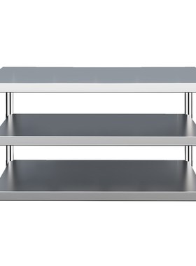 304特厚不锈钢置物架工作台x商用厨房切菜桌子收纳架打包操作台面