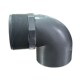 胶粘塑料PVC灰色外丝弯通大号110水管直角弯头2.R5 3寸外螺纹接头