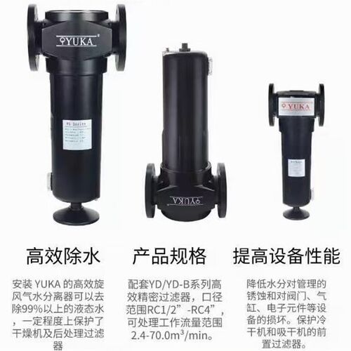 YUKA 宏日嘉j WS全系列(带法兰F) 旋风气水分离器 压缩空气水分离