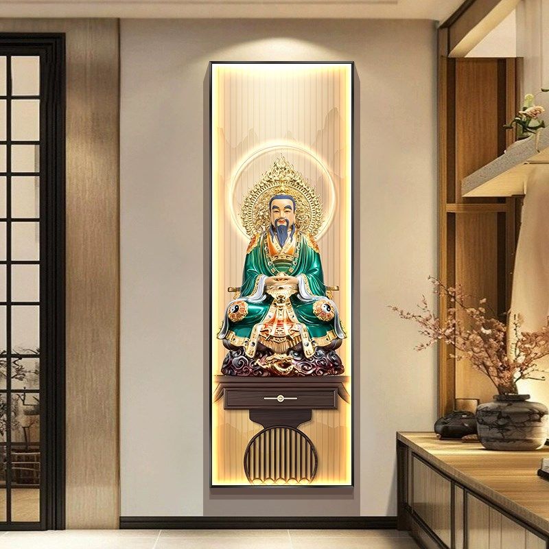 三清祖师爷画像挂l画中堂背景墙装饰画道家观神像佛堂寺庙供奉壁,家居饰品,现代装饰画,淘宝优惠券,粉丝福利购,淘宝优惠卷