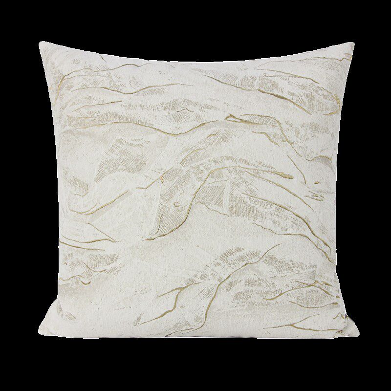 布瑞格新中式米咖靠垫山脉纹中古沙发抱枕床头P装饰枕飘窗看书靠