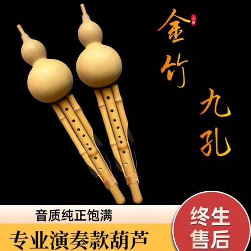 金竹葫芦丝九g孔葫芦丝演奏型降b调c调小d调g调f调成人云南乐器