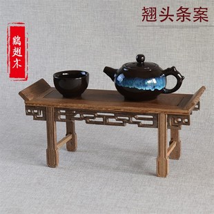 古风摄影道具摆件茶桌小供桌子条案琴桌实木质中式复W古拍摄装饰
