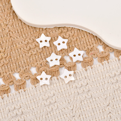 纯天然贝壳月亮五角星五眼扣子纽扣儿童装饰扣DIY手缝扣童装扣子