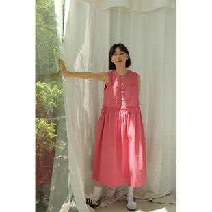 速发odd maker夏日多巴计气质背心连衣裙设松高级宽胺休闲简约长