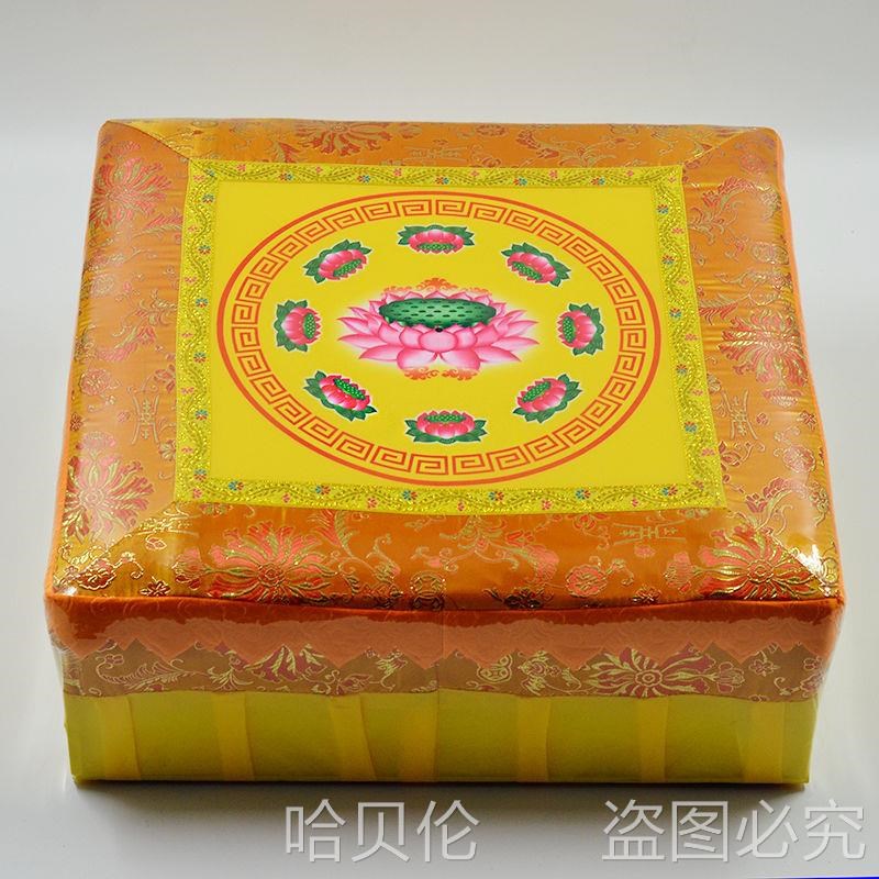 速发拜头莲花拜垫拜家垫佛用磕凳跪垫拜实木加厚大拜垫蒲团