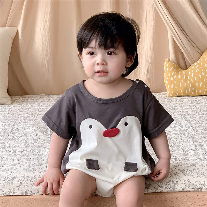 速发新萌婴儿衣服儿季超生男宝宝连身衣夏装包屁衣婴幼夏时尚爬服