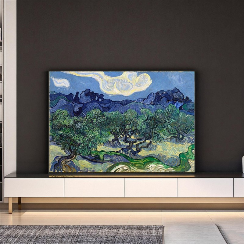 速发梵高世界名画橄榄树装饰画文艺油画客厅卧室玄关沙发墙晶瓷装图片