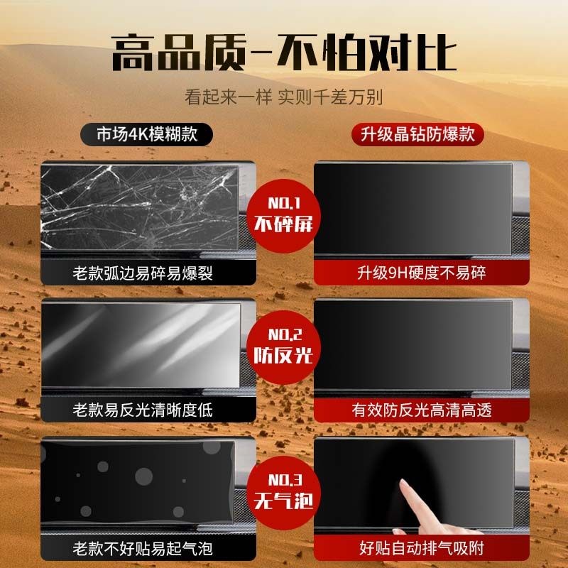 速发2-24款零跑C01中控屏幕钢化膜高清导航内饰显示保护贴膜车内