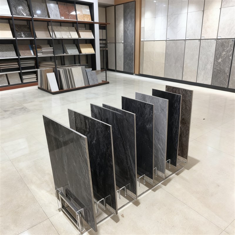 速发高端亚克力瓷砖展示架落地立式陶瓷地板岩板砖石材多功能陈列