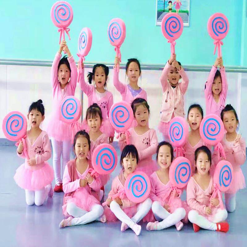 速发儿超歌级棒棒糖舞蹈演出道具幼儿毛绒玩道棒棒糖儿童拍照具具