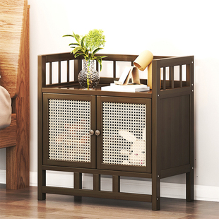 速发沙发边几简易床头柜桌柜侧边茶水茶茶具置物架茶柜储物柜茶叶