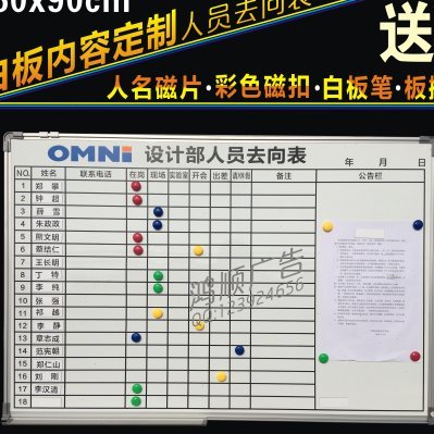 速发人员去向表工知班轮值状态考勤一览告作动态排牌表管理看板公