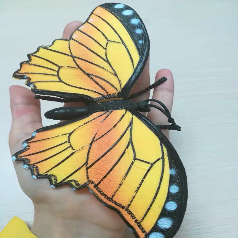 速发跨动儿童科教实心昆虫动物模型蝴蝶瓢虫森林盘物沙境场景摆件