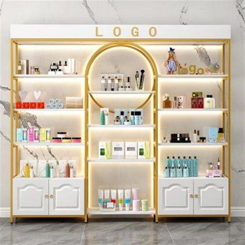 速发护肤化妆品展示品院产柜展置架收纳美甲陈列柜示物储物货架子