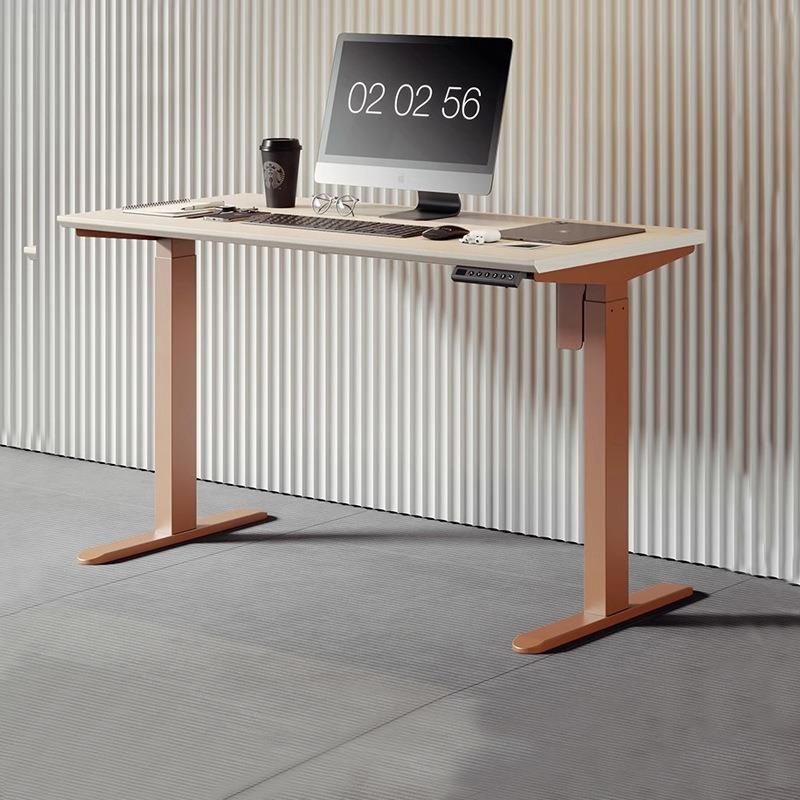 电动升降办公桌电脑桌员工桌现代简约办公室可升降桌简易家用桌子