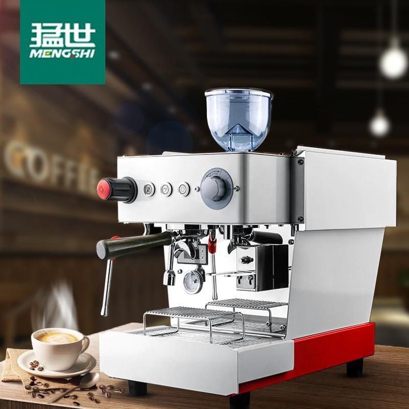 现磨咖啡机商用意式研磨咖啡机半自动咖啡机商用双头意式卡