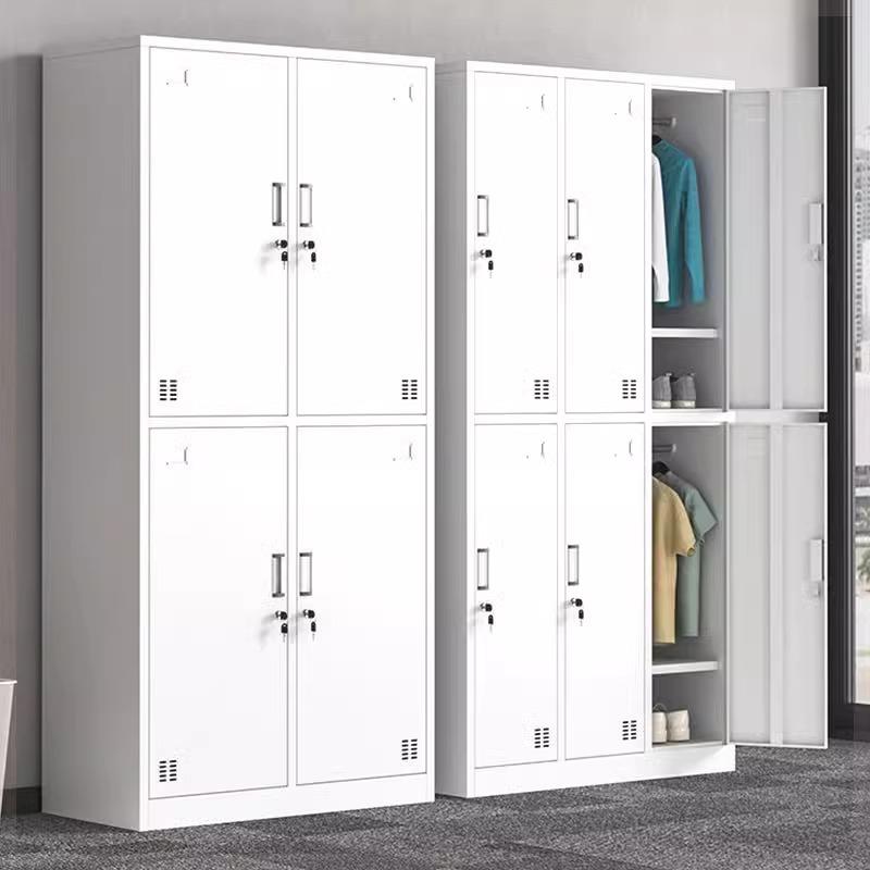 更衣柜宿舍换衣柜员工带锁储物柜浴室铁皮收纳柜车间多门鞋柜碗柜