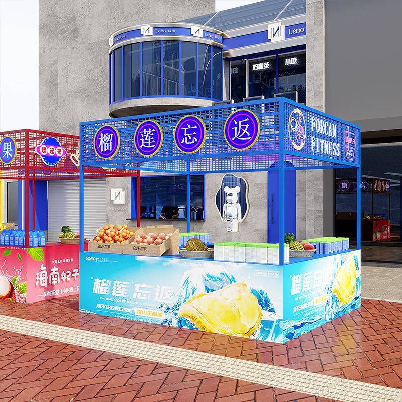 夜市摆摊桌地摊活动棚架移动小摊位售货车商业街集市摆摊货架铁艺