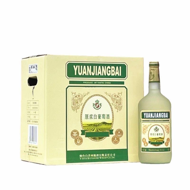 白洋河原浆白葡萄酒1升装整箱6瓶原箱发货26年新日期