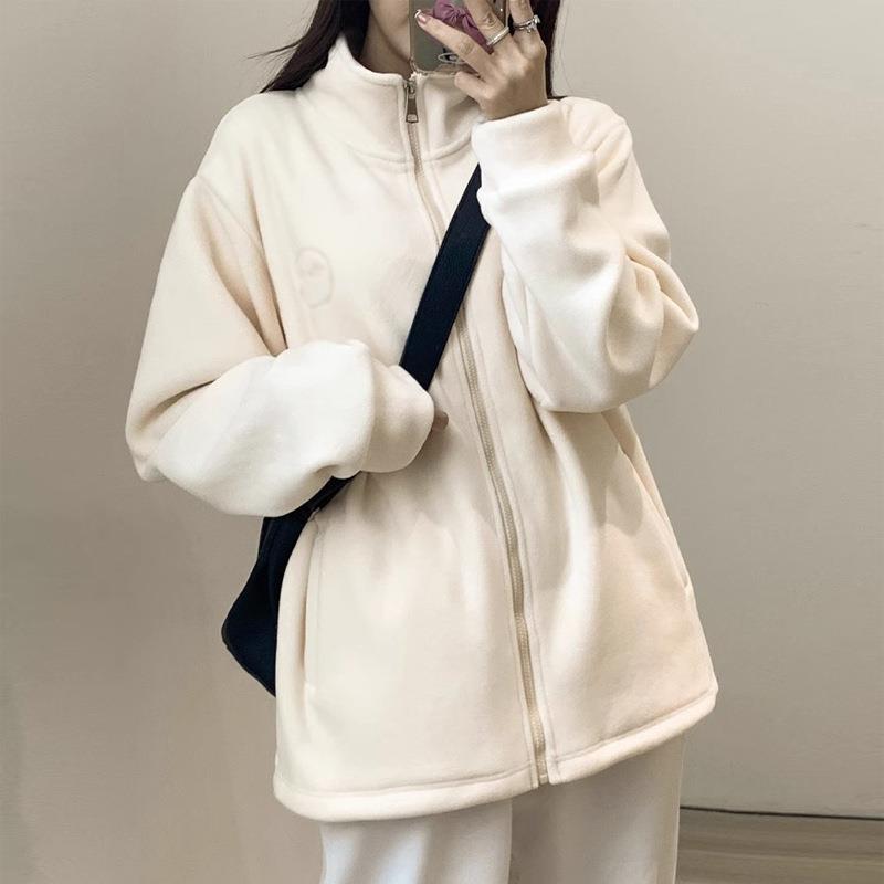 摇粒绒外套女冲锋衣羊羔毛卫衣秋冬季加绒2025新款爆款冬款上衣服